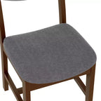 Ensemble de salle à manger en bois rustique pour 4 personnes, table rectangulaire 5 pièces avec chaises rembourrées pour petite cuisine