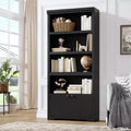 5-Tier Farmhouse Bookcase with 2 Storage Doors, 69 Tall Open Bookshelf Display Rack with Adjustable Shelves for Living Room, Study & Home Office