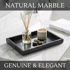 Élégant plateau de rangement à bijoux en marbre naturel, cadeau fête des mères, plateau en marbre véritable pour coiffeuse, salle de bain, décoration intérieure