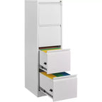 Meuble de classement à 4 tiroirs avec serrure, armoires de classement robustes pour dossiers de format lettre/legal/A4/F4, armoire de rangement en métal autonome pour la maison, le bureau