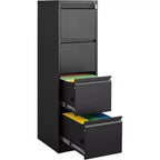 Meuble de classement à 4 tiroirs avec serrure, armoires de classement robustes pour dossiers de format lettre/legal/A4/F4, armoire de rangement en métal autonome pour la maison, le bureau