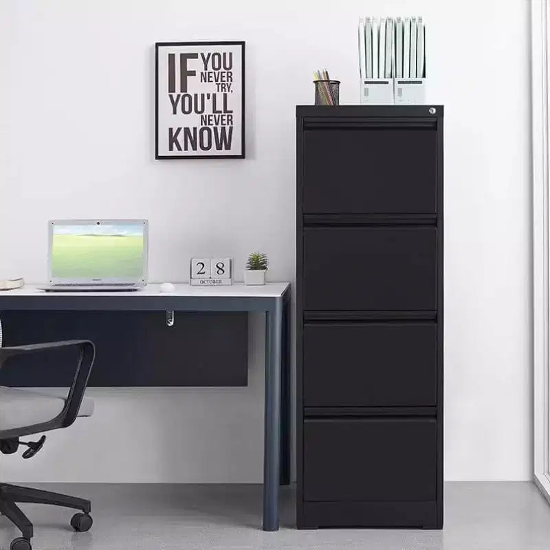 4 Drawer File Cabinet with Lock,Heavy Duty Filing Cabinets for Letter/Legal/A4/F4 Size File, Metal Freestanding Storage Cabinet for Home, Office