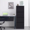 4 Drawer File Cabinet with Lock,Heavy Duty Filing Cabinets for Letter/Legal/A4/F4 Size File, Metal Freestanding Storage Cabinet for Home, Office