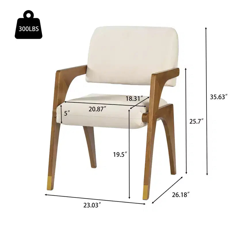 Chaise de salle à manger Christopher Knight Home mi-siècle moderne en bois d'hévéa rembourrée avec dossier