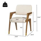 Chaise de salle à manger Christopher Knight Home mi-siècle moderne en bois d'hévéa rembourrée avec dossier