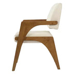 Chaise de salle à manger Christopher Knight Home mi-siècle moderne en bois d'hévéa rembourrée avec dossier