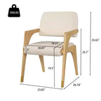 Chaise de salle à manger Christopher Knight Home mi-siècle moderne en bois d'hévéa rembourrée avec dossier