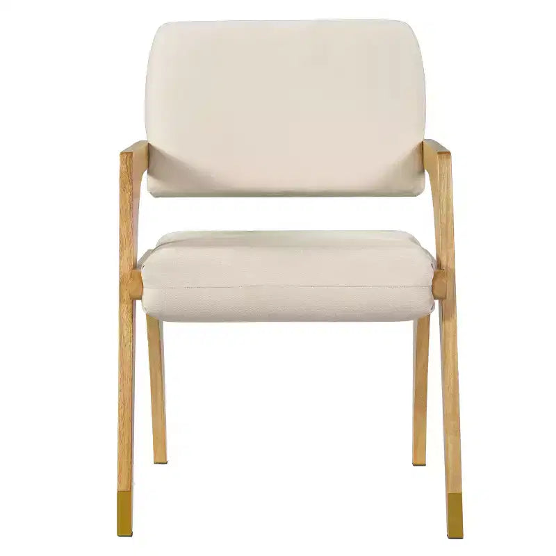 Chaise de salle à manger Christopher Knight Home mi-siècle moderne en bois d'hévéa rembourrée avec dossier