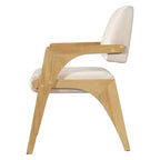 Chaise de salle à manger Christopher Knight Home mi-siècle moderne en bois d'hévéa rembourrée avec dossier