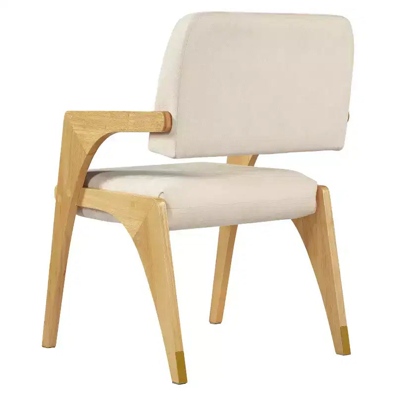 Chaise de salle à manger Christopher Knight Home mi-siècle moderne en bois d'hévéa rembourrée avec dossier