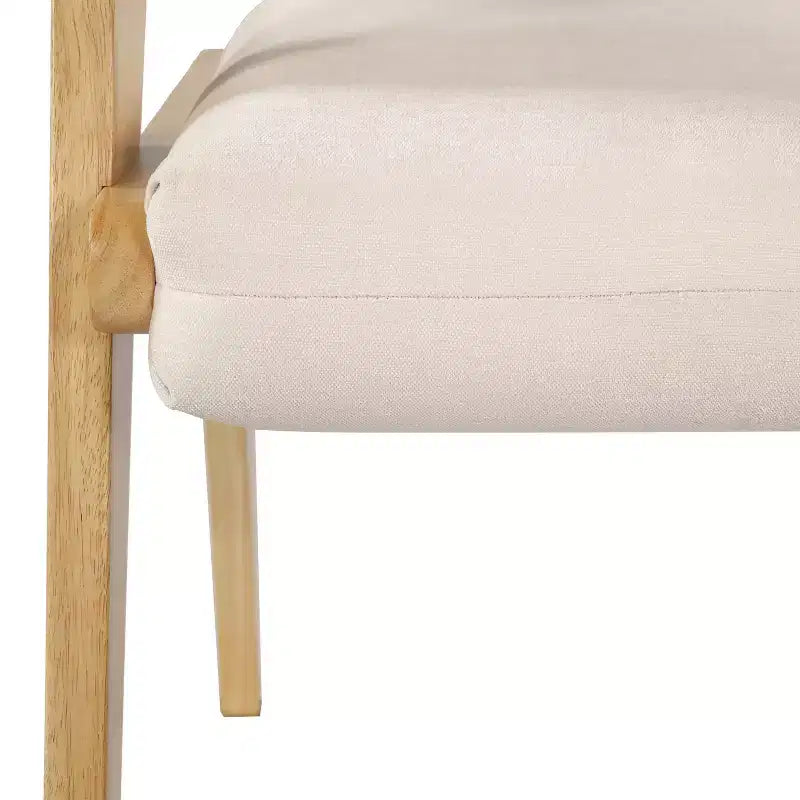 Chaise de salle à manger Christopher Knight Home mi-siècle moderne en bois d'hévéa rembourrée avec dossier