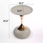Table piédestal ronde en métal queue de sirène, table d'appoint d'appoint minimaliste moderne pour boisson Martini pour petits espaces
