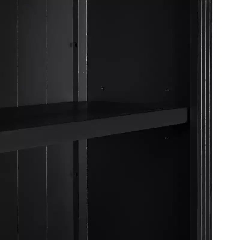 Grande bibliothèque de 211,8 cm, étagère de rangement avec étagères ouvertes, 2 portes vitrées et 1 tiroir pour salon, chambre, bureau - ModernLuxe
