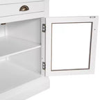 Grande bibliothèque de 211,8 cm, étagère de rangement avec étagères ouvertes, 2 portes vitrées et 1 tiroir pour salon, chambre, bureau - ModernLuxe