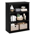 Farmhouse Wood Bookcase with Storage, Rustic Open Display Shelves for Home Office, Living Room and Bedroom, Sturdy Wood Bookshelf Organizer