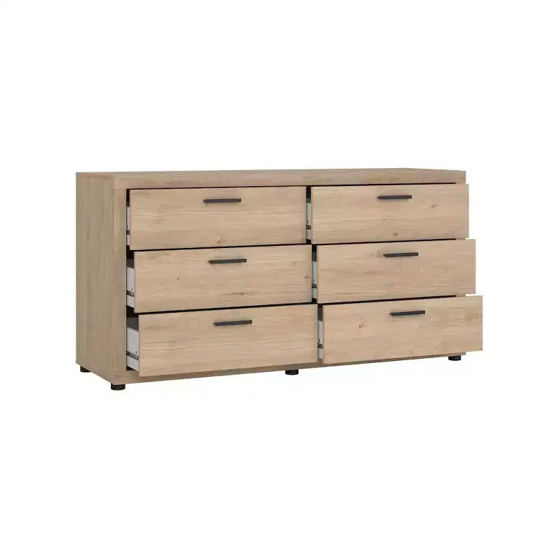 Tvilum, Commode double à 6 tiroirs Mira, Jackson Hickory