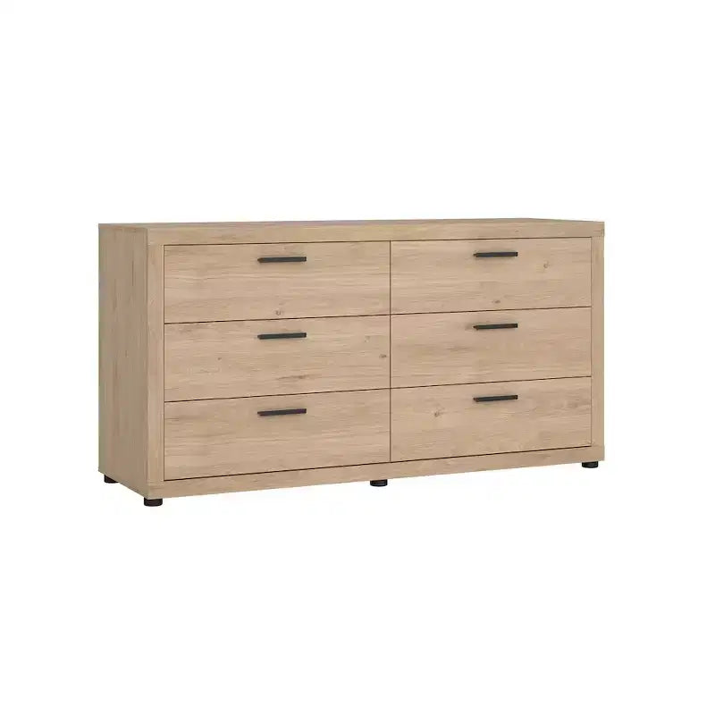 Tvilum, Commode double à 6 tiroirs Mira, Jackson Hickory