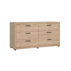 Tvilum, Commode double à 6 tiroirs Mira, Jackson Hickory