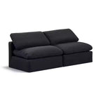 Meridian Furniture Indulge Linen Textured Fabric Modular Sofa