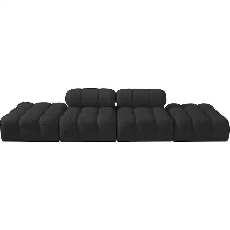 Meridian Furniture Ames Canapé Modulable 4 Pièces Rembourré en Tissu Bouclé 136