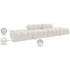 Meridian Furniture Ames Canapé Modulable 4 Pièces Rembourré en Tissu Bouclé 136