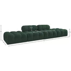 Meridian Furniture Ames Canapé Modulable 4 Pièces Rembourré en Tissu Bouclé 136