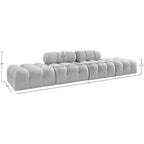 Meridian Furniture Ames Canapé Modulable 4 Pièces Rembourré en Tissu Bouclé 136