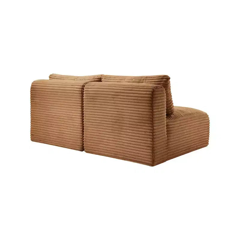 Canapé modulable Meridian Furniture Shaggy Saddle en velours côtelé haute performance