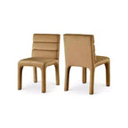 Meridian Furniture Kai Saddle Velvet Dining Chair, Set of 2