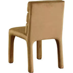 Chaise de salle à manger Meridian Furniture Kai en velours couleur selle, lot de 2