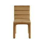 Chaise de salle à manger Meridian Furniture Kai en velours couleur selle, lot de 2