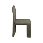 Chaise de salle à manger en tissu bouclé olive Bennett de Meridian Furniture, lot de 2