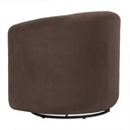 Fauteuil d'appoint pivotant moderne en tissu capitonné