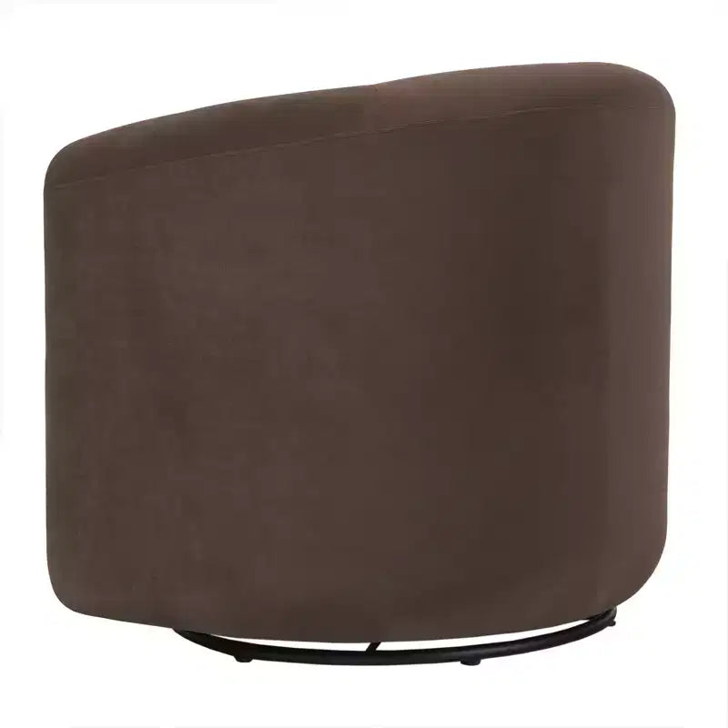 Fauteuil d'appoint pivotant moderne en tissu capitonné