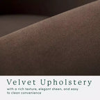 Fauteuil d'appoint pivotant moderne en tissu capitonné