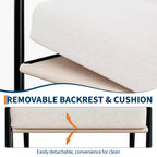 Fauteuil d'appoint moderne - Fauteuil simple rembourré, coussins d'assise épais, cadre en fer robuste - pour salon, chambre, réception, bureau, maison