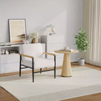 Fauteuil d'appoint moderne - Fauteuil simple rembourré, coussins d'assise épais, cadre en fer robuste - pour salon, chambre, réception, bureau, maison