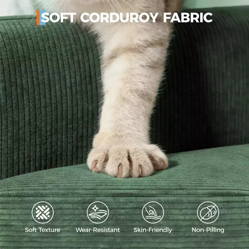 Canapé 3 places en similicuir de 218 cm avec sièges profonds, 2 coussins de dossier amovibles et 2 coussins décoratifs, imperméable, pour salon ou bureau, noir
