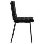 vidaXL Chaises de salle à manger 4 pcs Velours noir, Contreplaqué, Métal Standard