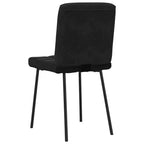 vidaXL Chaises de salle à manger 4 pcs Velours noir, Contreplaqué, Métal Standard