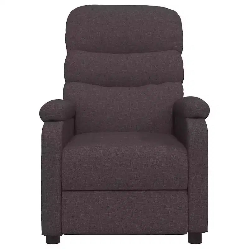 vidaXL Fauteuil de massage inclinable Tissu marron foncé