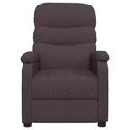 vidaXL Fauteuil de massage inclinable Tissu marron foncé