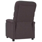 vidaXL Fauteuil de massage inclinable Tissu marron foncé