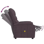 vidaXL Fauteuil de massage inclinable Tissu marron foncé