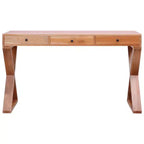 vidaXL Bureau d'ordinateur en bois d'acajou massif marron 115 x 47 x 77 cm