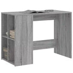 vidaXL Bureau blanc en bois d'ingénierie Bureau de taille moyenne rectangulaire moderne