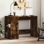 vidaXL Bureau blanc en bois d'ingénierie Bureau de taille moyenne rectangulaire moderne