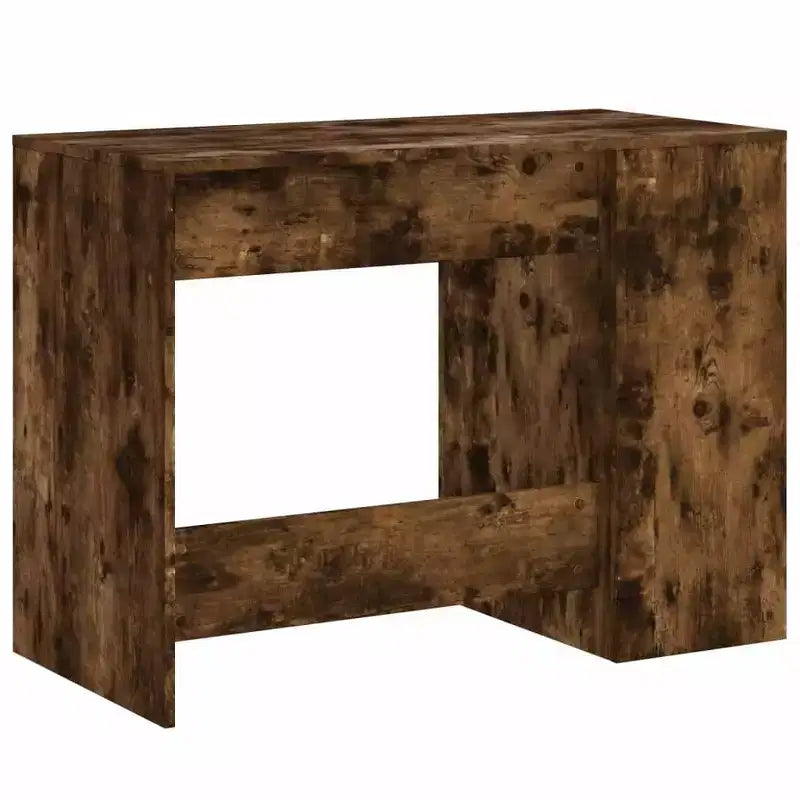 vidaXL Bureau blanc en bois d'ingénierie Bureau de taille moyenne rectangulaire moderne