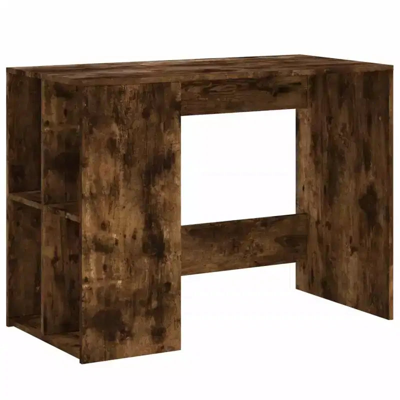 vidaXL Bureau blanc en bois d'ingénierie Bureau de taille moyenne rectangulaire moderne