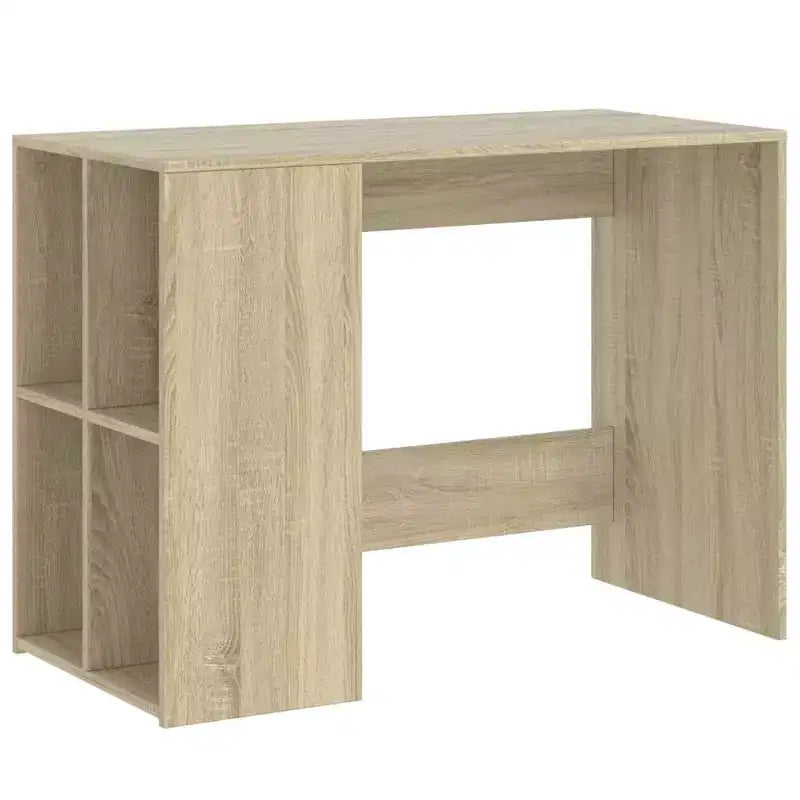 vidaXL Bureau blanc en bois d'ingénierie Bureau de taille moyenne rectangulaire moderne